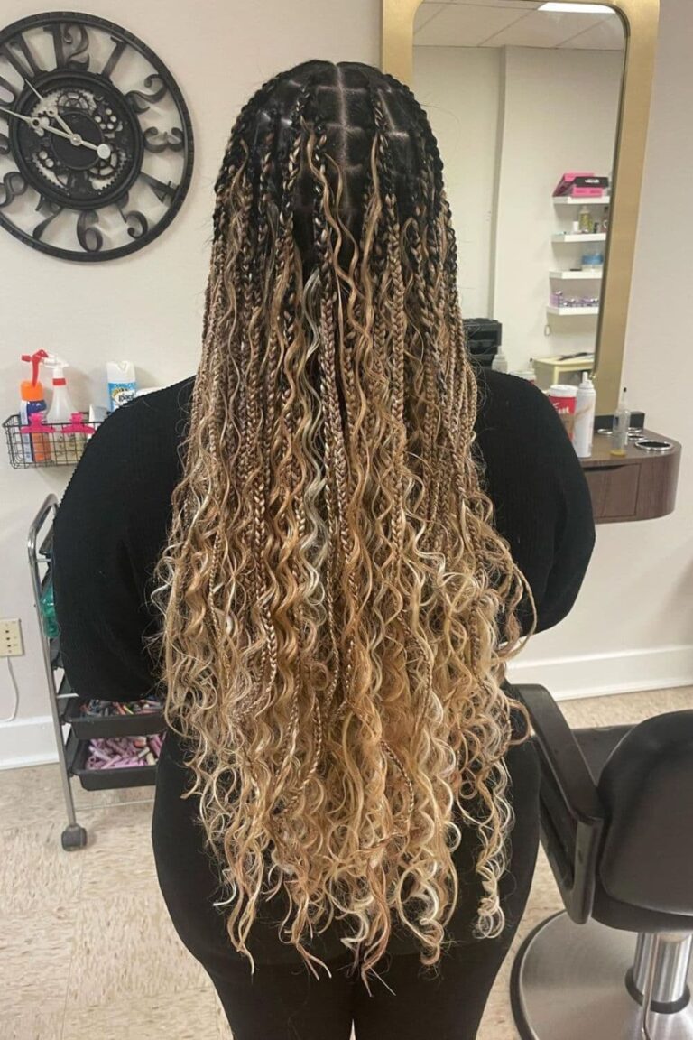 25 Trendy Looks For Mixed Blonde Knotless Braids in 2023 | Lookosm