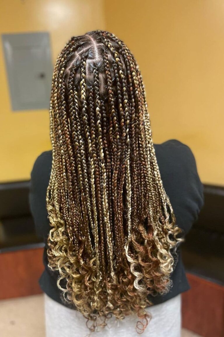 24 Medium Knotless Braids With Curly Ends: Twists, Turns, and Terrific ...