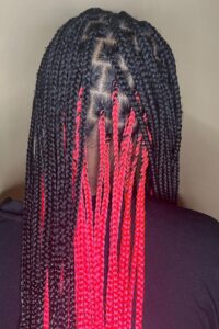 25 Ideas For Knotless Braids With Color: Vibrant Hair Artistry | Lookosm