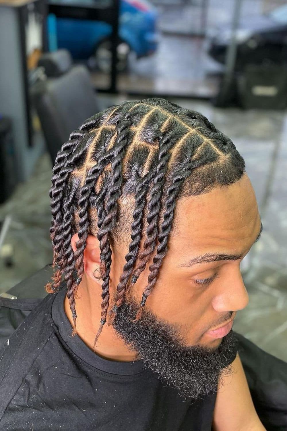 A man with ombre twists.