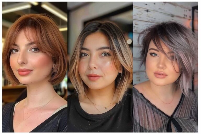 22 Stylish Bob Haircuts to Slim Down Round Faces Instantly