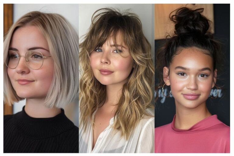 24 Easy Hairstyles for Round Faces: Perfect for Busy Schedules