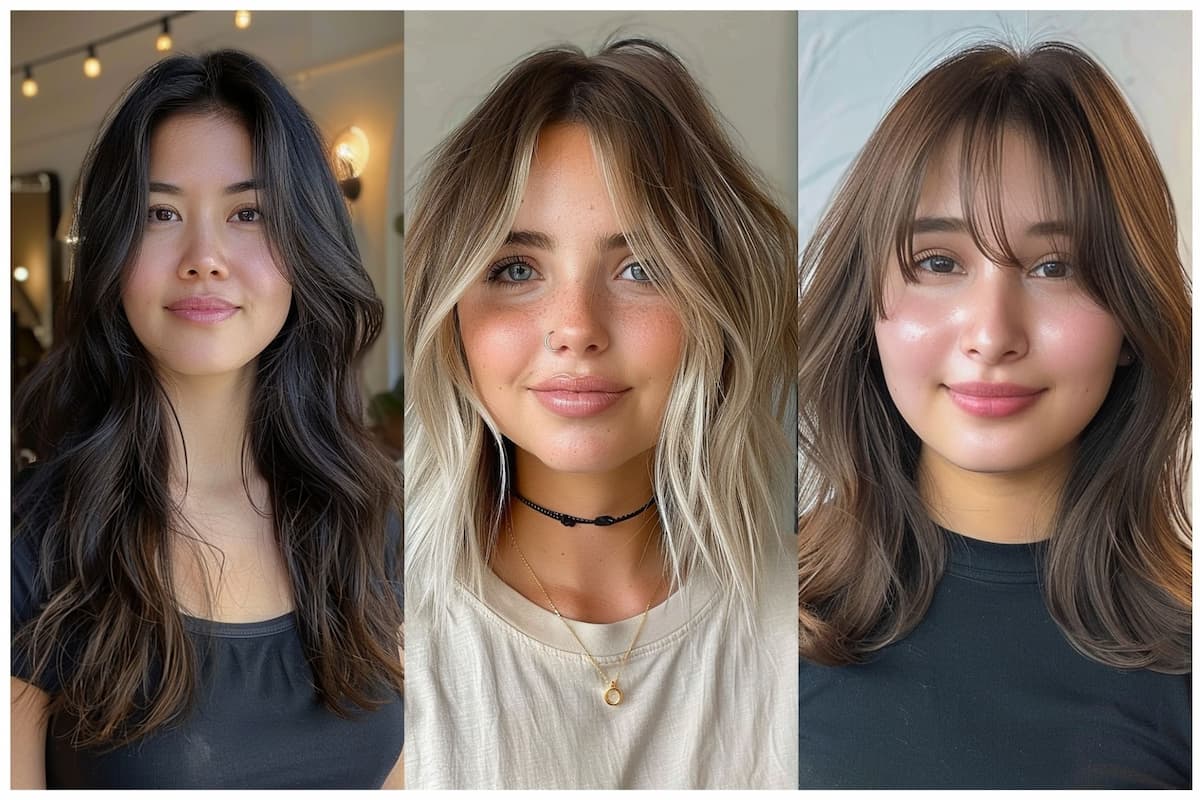 24 Expert-Approved Hairstyles for Thin Hair and Round Faces | Lookosm