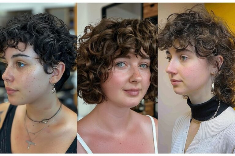 16 Stunning Short Curly Hairstyles for Round Faces