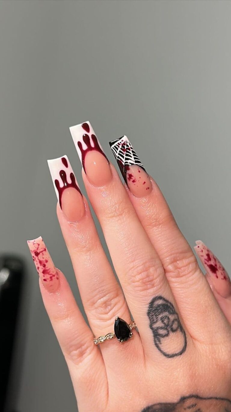 25 French Tip Ideas for a Killer Halloween Manicure Lookosm