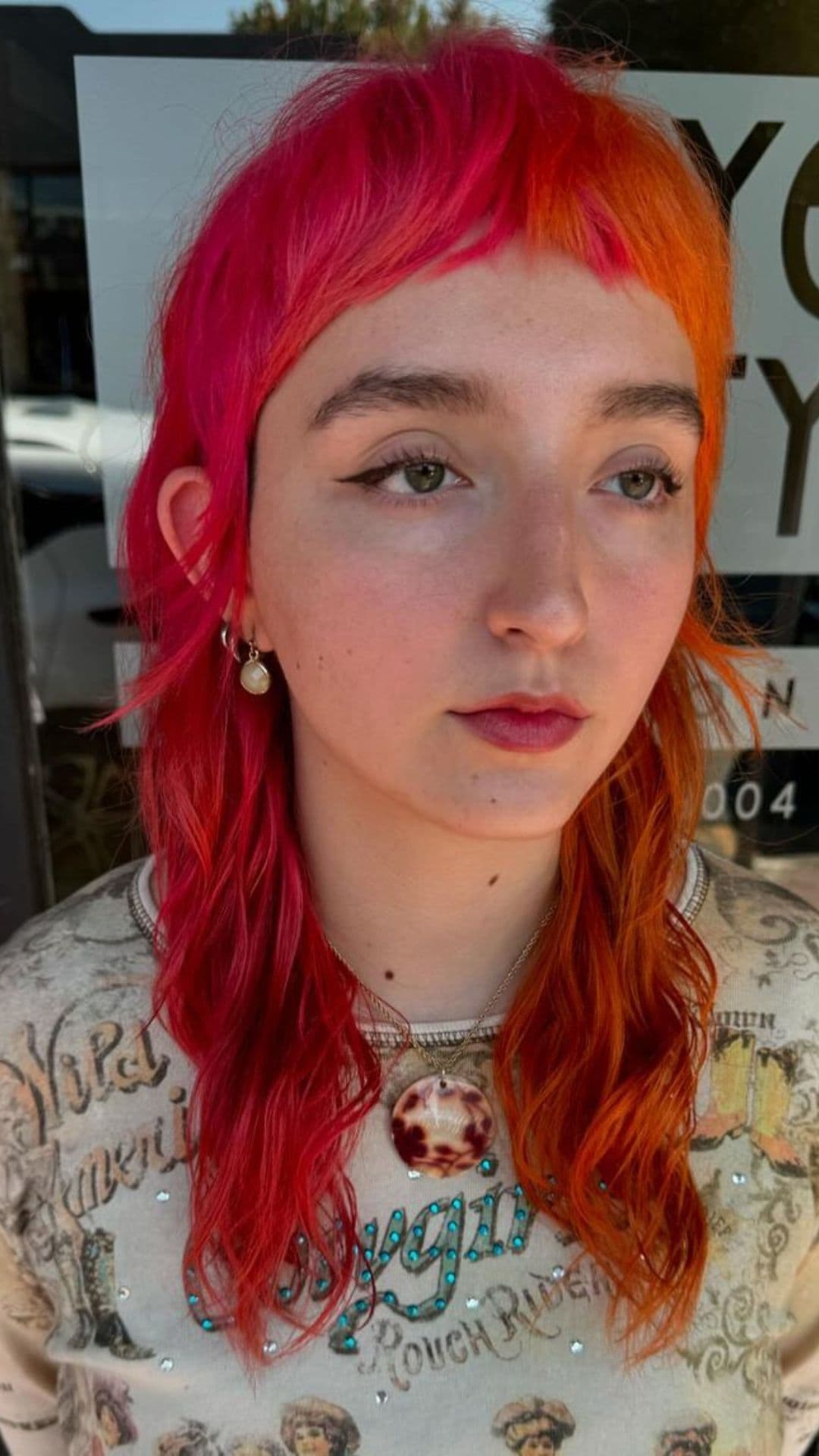 A woman modelling a Elf Shag hairstyle.