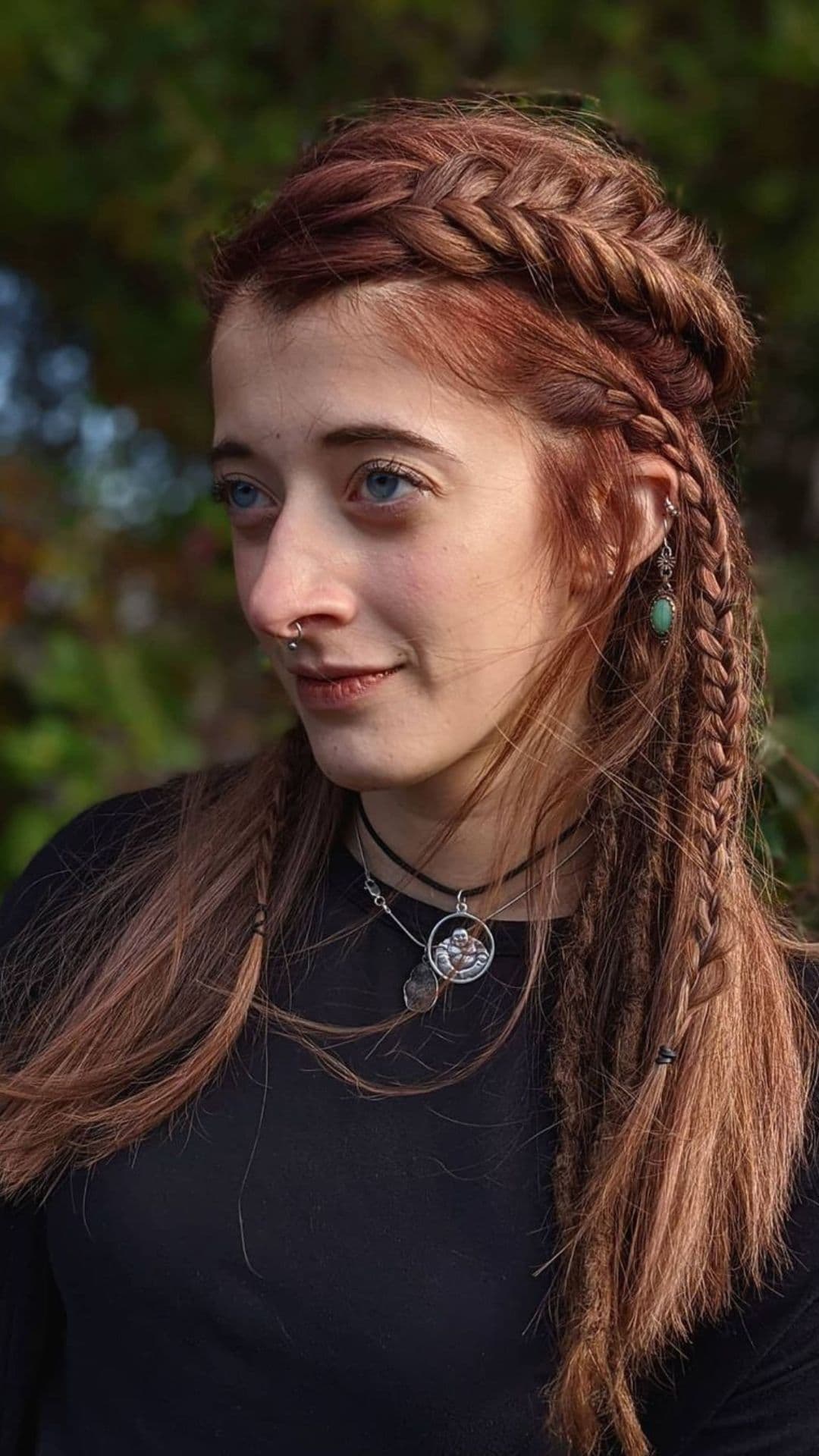 A woman modelling a Fishtail Braid hairstyle.